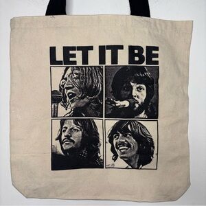The Beatles Let It Be Canvas Tote Shopper Bag 14.5" x 15"
